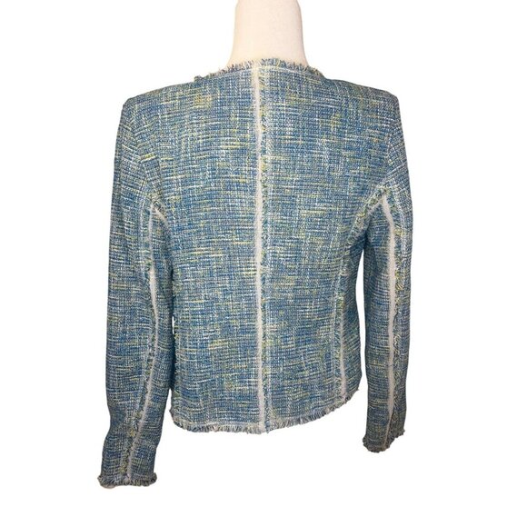 HallHuber Blazer Tweed Jacket Ladies size 36 Blue Color - Picture 2 of 9